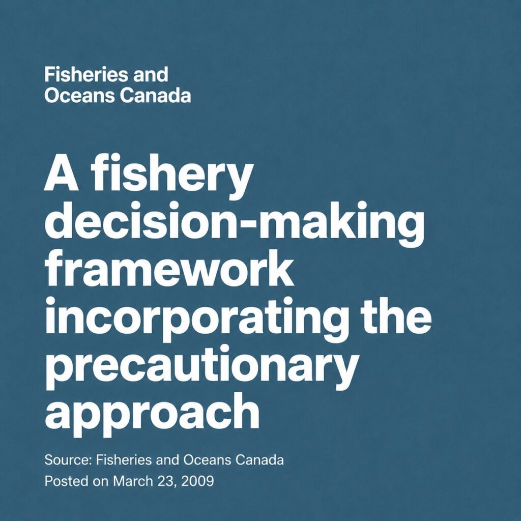 A fishery decision-making framework incorporating the precautionary approach