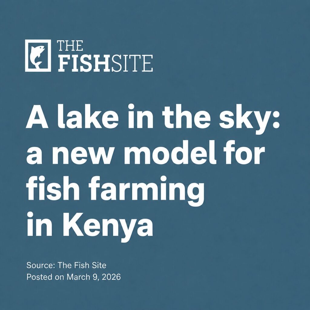 A lake in the sky: a new model for fish farming in Kenya
