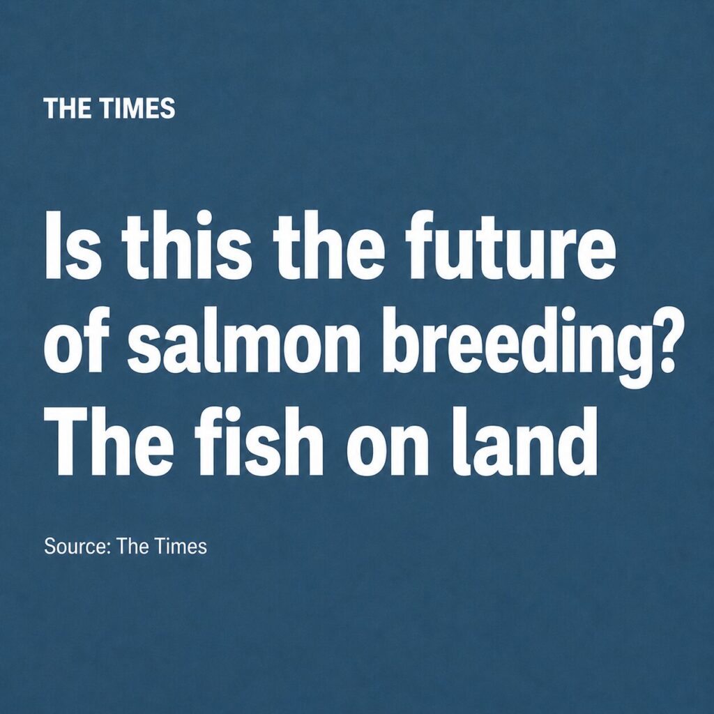Is this the future of salmon breeding? The fish on land